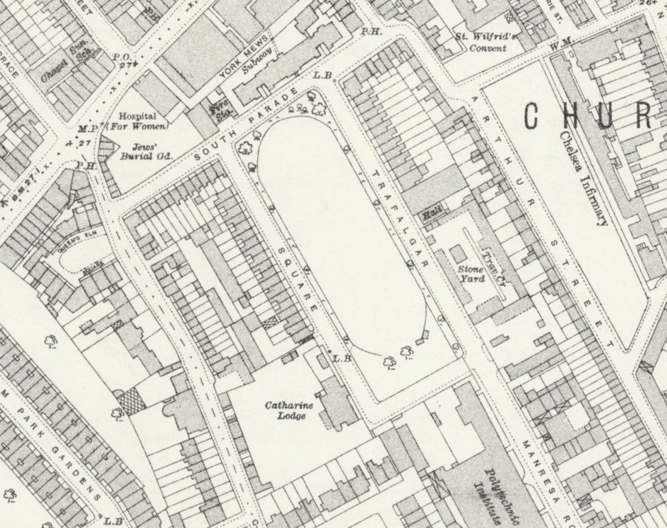 London - Trafalgar Club : Map credit National Library of Scotland